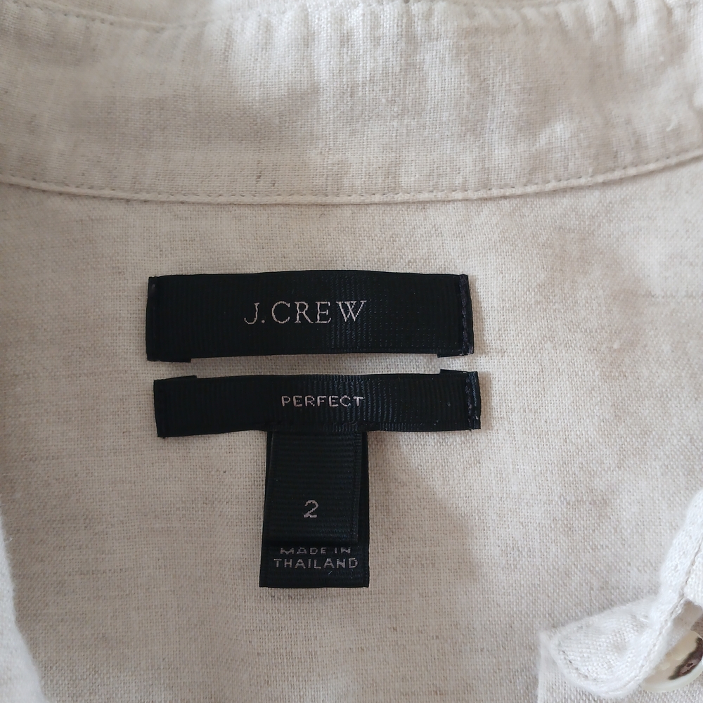 J. Crew Light Beige Casual Button Down Shirt - Picture 2 of 5
